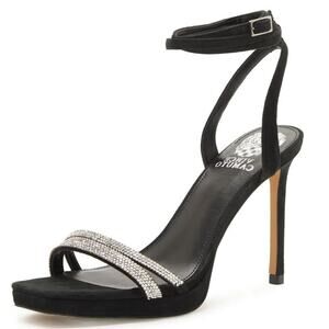Vince Camuto Black Suede Cocktail Hour Kiahna Heels Size 8.5
